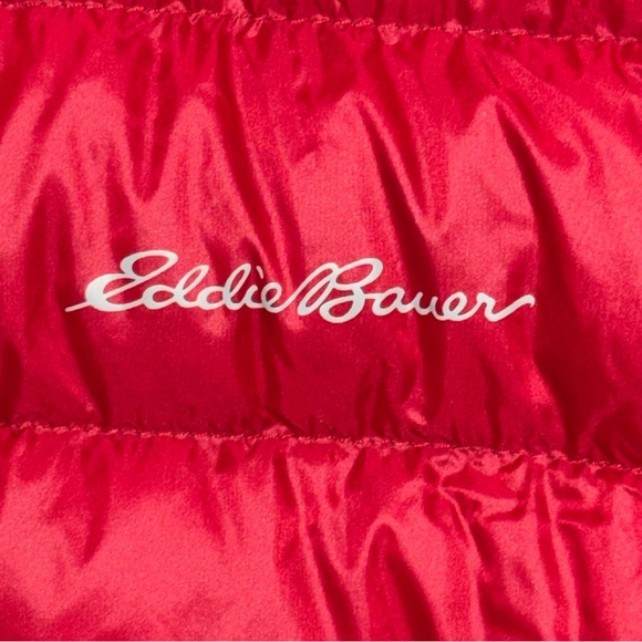 Eddie Bauer Packable Down Puffer Coat Red Men’s Size Large - Picture 3 of 11